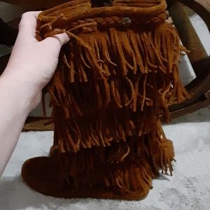 Minnetonka Fringe Boots